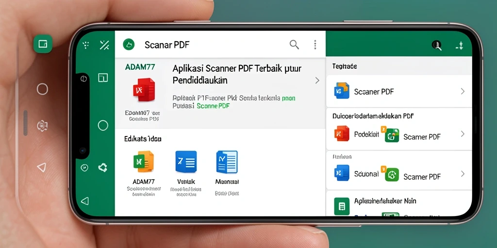 Antarmuka ADAM77 yang sederhana dan intuitif untuk Scanner PDF.