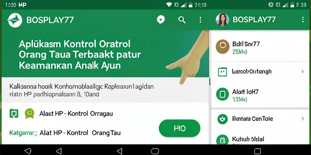 Tampilan antarmuka aplikasi BOSPLAY77 yang user-friendly.