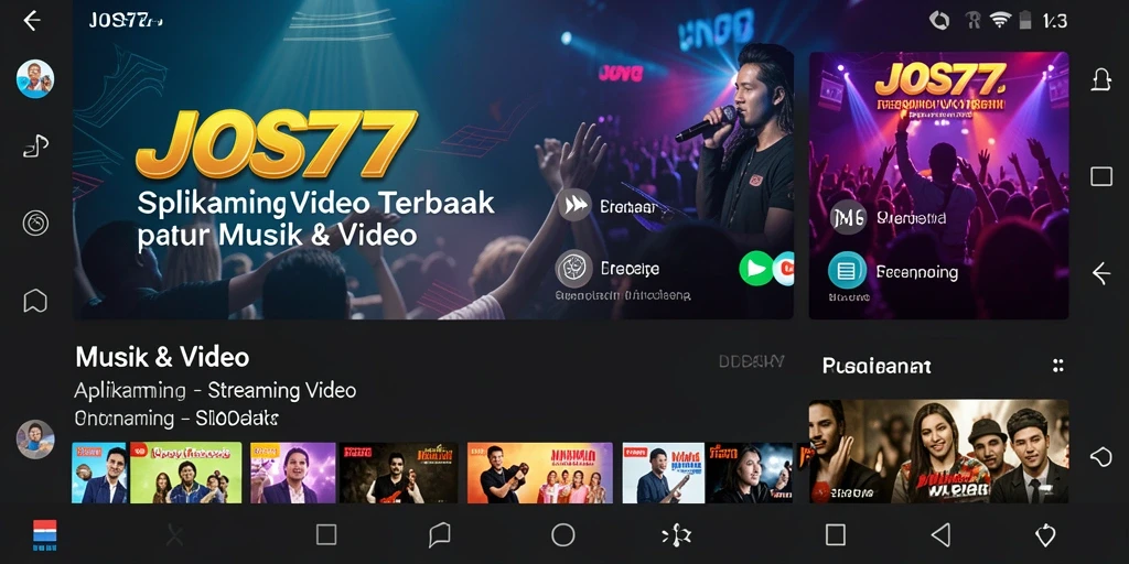 Antarmuka JOS77 yang menampilkan video streaming dengan mudah.