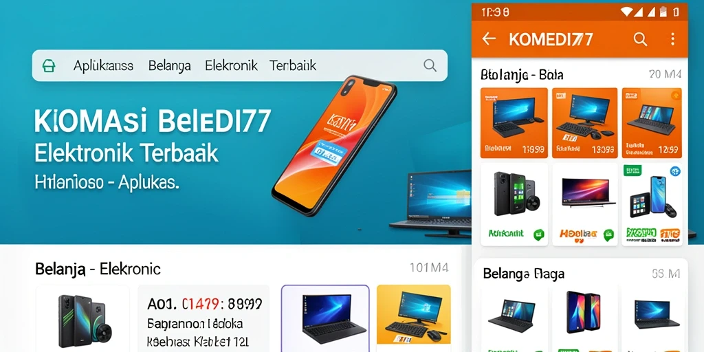 Antarmuka KOMEDI77 yang menarik dan mudah digunakan untuk belanja elektronik.