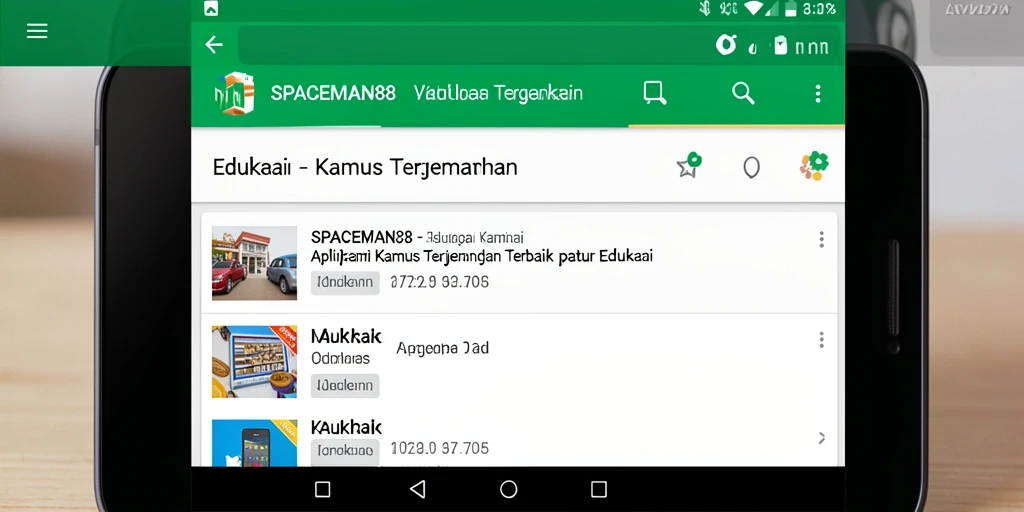 Screenshot SPACEMAN88 menampilkan antarmuka Kamus Terjemahan yang ramah pengguna.